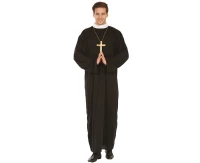 Priest role-play set for adult (toga with collar), size L